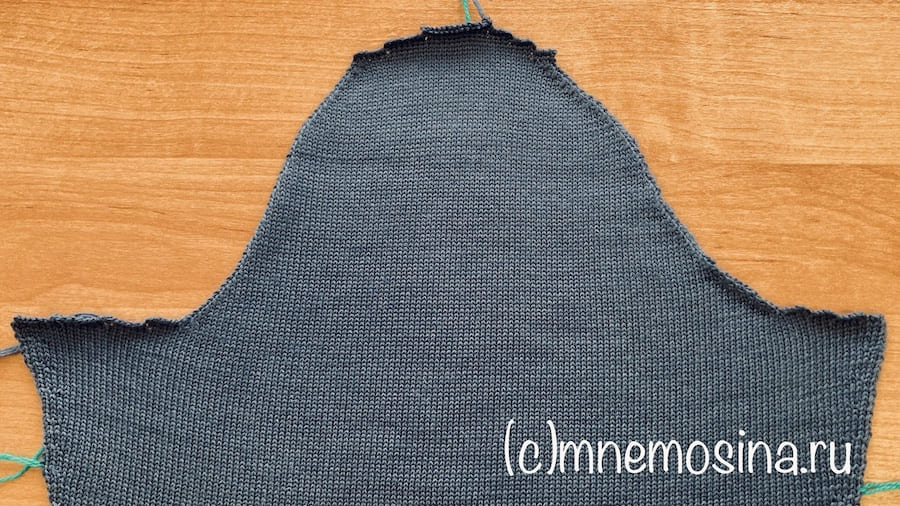 асимметричный окат втачного рукава мужского свитера