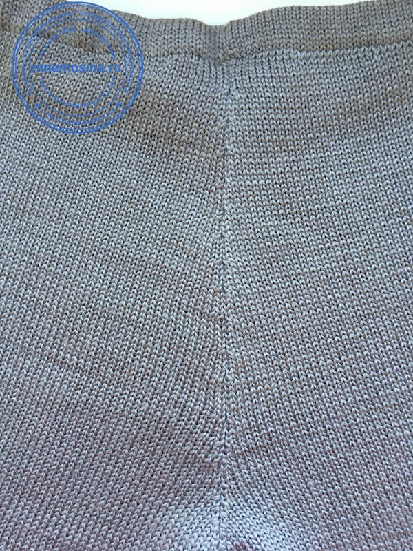 Вязаные шорты - сшиваем штанины