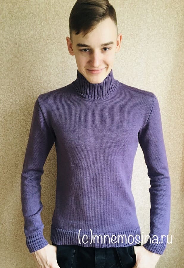 мужской свитер с втачным рукавом