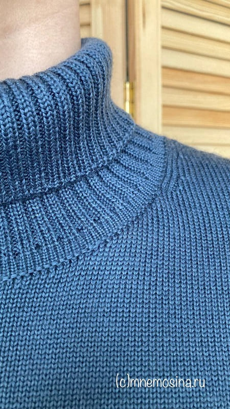 мужской свитер с втачным рукавом детали