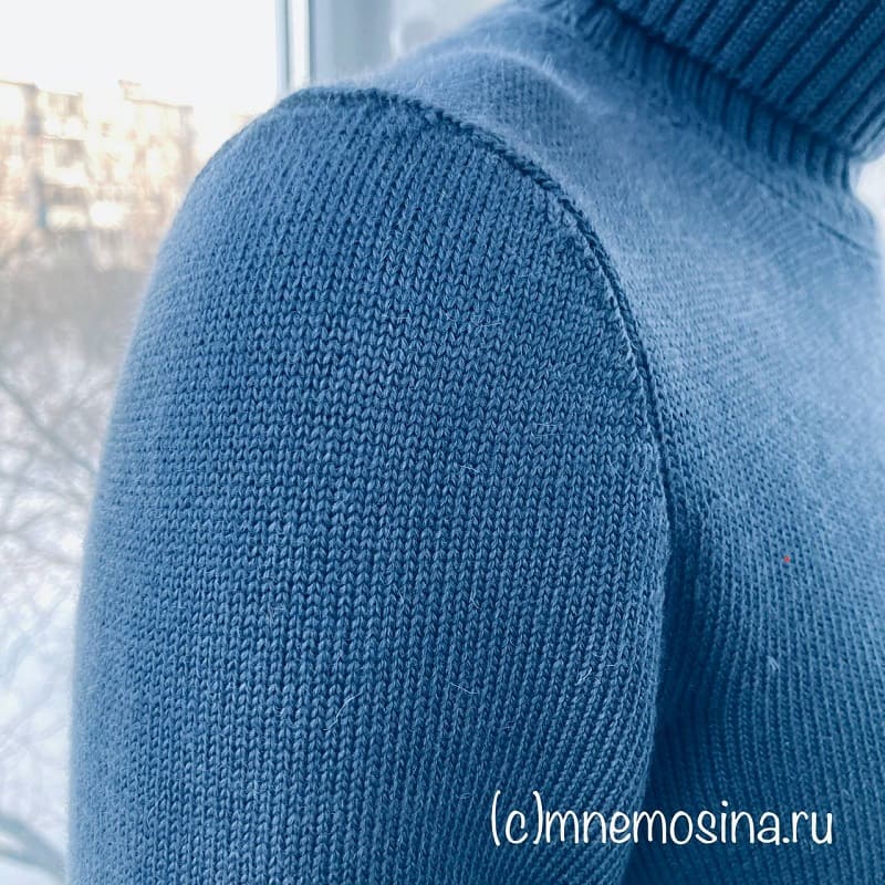 мужской свитер с втачным рукавом детали