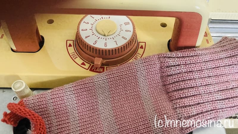 Образец лицевой глади для вязания гольфов на вязальной машине