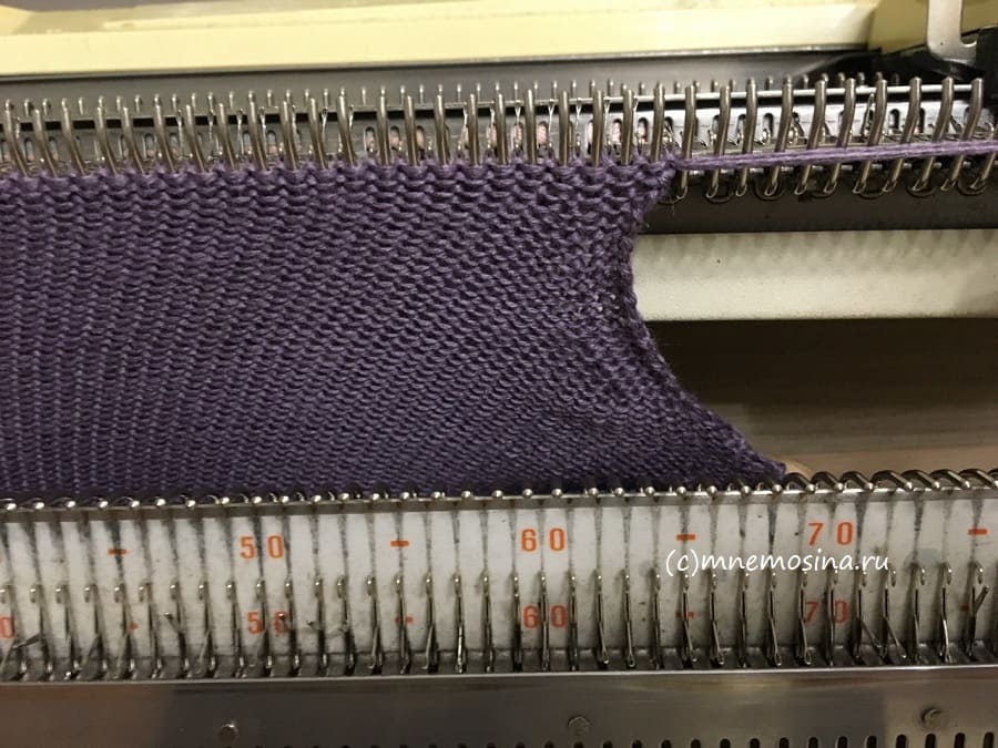 вязание проймы мужского свитера