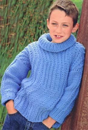 Вязание для детей. Вязаный пуловер для  мальчика.