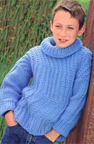 Вязание для детей. Вязаный пуловер для  мальчика