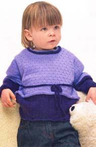 Вязание для детей. Вязаный пуловер на девочку.