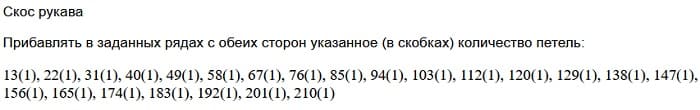 прибавление петель к пройме у втачного рукава