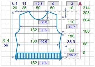 выкройка переда приталенного женского джемпера