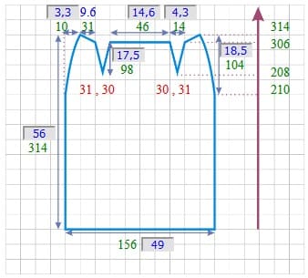 выкройка прямой юбки