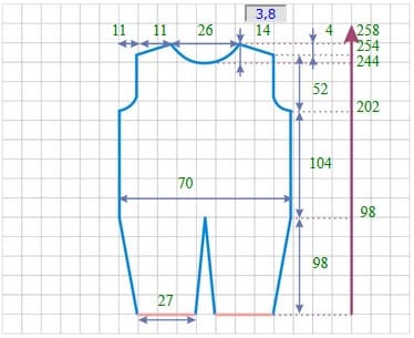 выкройка вязаных ползунков