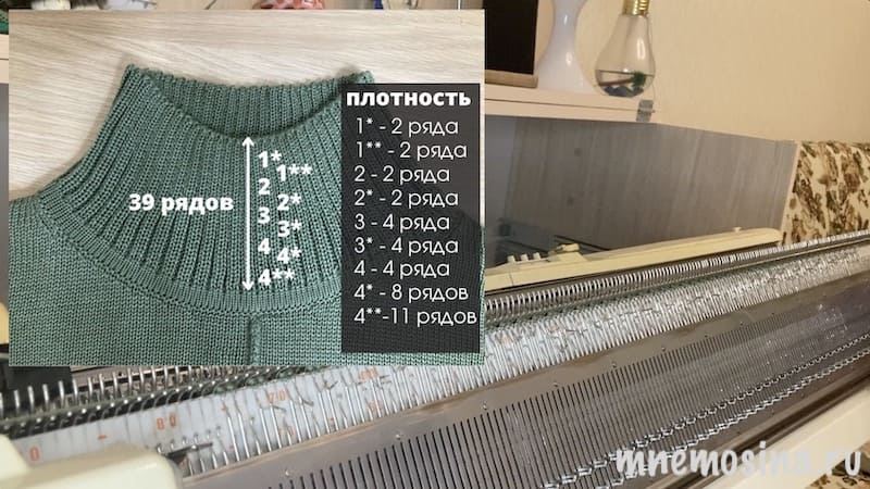 плотность воротника по рядам плотность воротника по рядам