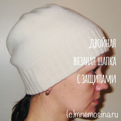 Мастер-класс вязания на машине. Двойная шапка с защипами